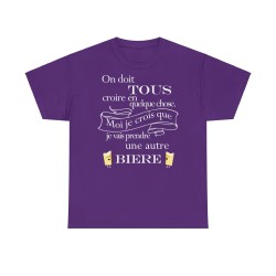 Tshirt on doit tous croire violet