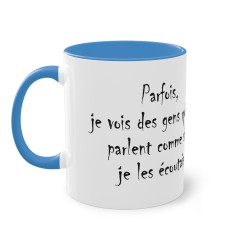 Mug parfois je vois des gens bleu ciel