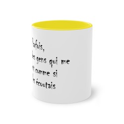 Mug parfois je vois des gens jaune