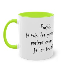 Mug parfois je vois des gens vert clair