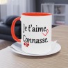 Mug je t'aime, Connasse. rouge en situation