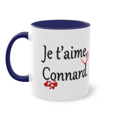 Mug je t'aime connard bleu foncé