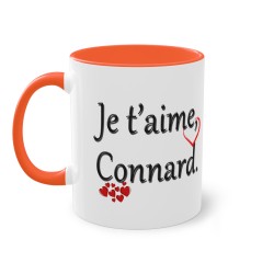 Mug je t'aime connard orange