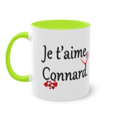 Mug je t'aime connard vert clair