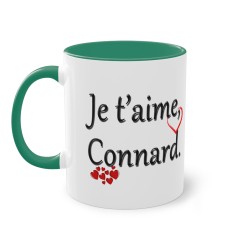 Mug je t'aime connard vert foncé