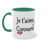 Mug je t'aime connard vert foncé