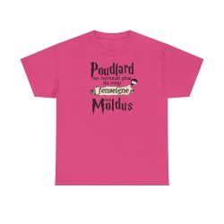 T-shirt Poudlard ne recrutait plus fuchsia