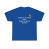 T-shirt respectez les gens avec des lunettes bleu royal