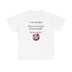 T-shirt je veux des câlins de couleur blanc