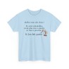 T-shirt Méfiez-vous des vieux de couleur bleu ciel