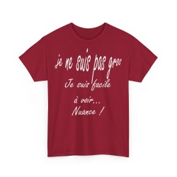 Je ne suis pas gros(se) je suis facile à voir - T-shirt humour unisexe -