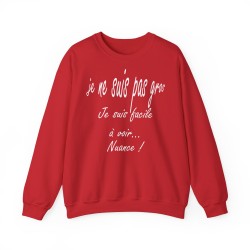 Sweat je ne suis pas grosse rouge