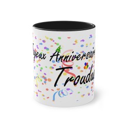 Mug Joyeux anniversaire Trouduc noir