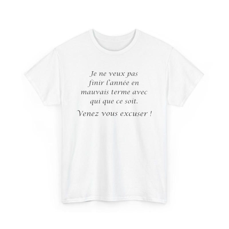T-shirt je ne veux pas finir blanc