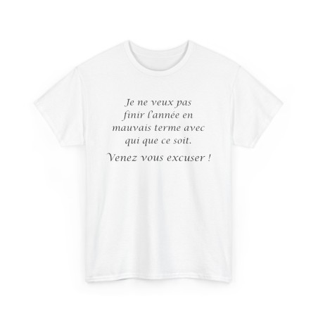 T-shirt je ne veux pas finir blanc