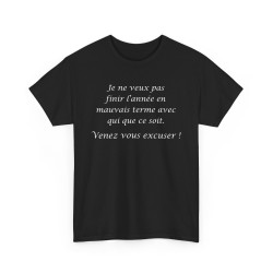 T-shirt je ne veux pas finir noir