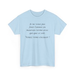 T-shirt je ne veux pas finir bleu