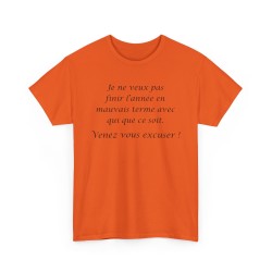 T-shirt je ne veux pas finir orange