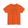 T-shirt je ne veux pas finir orange
