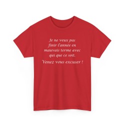 T-shirt je ne veux pas finir rouge