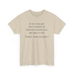 T-shirt je ne veux pas finir sable