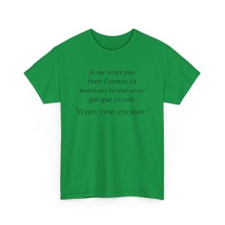 T-shirt je ne veux pas finir vert