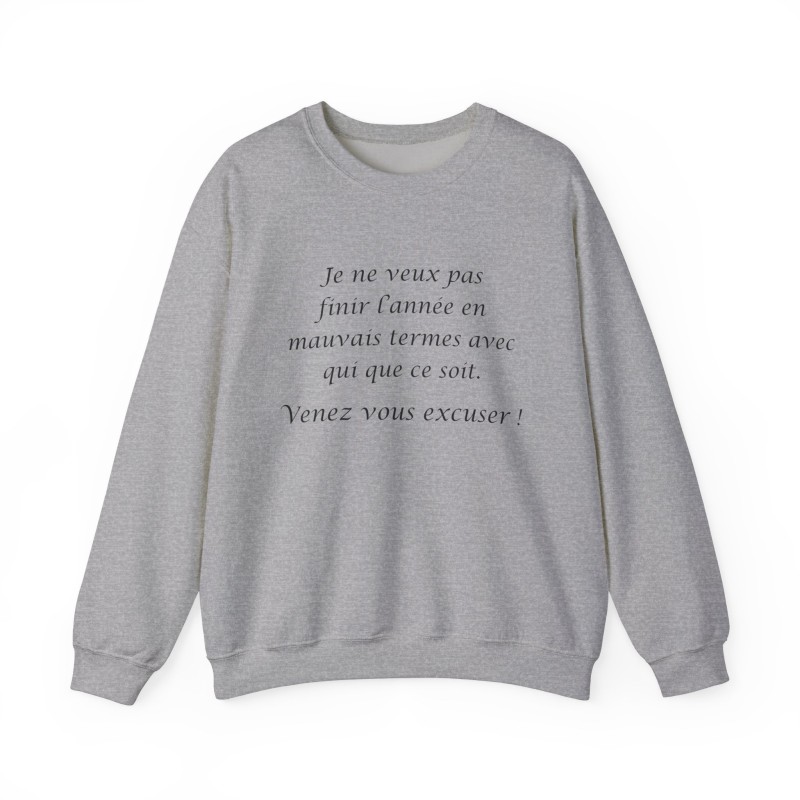 Sweat je ne veux pas finir gris