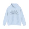Hoodie je ne veux pas finir bleu clair