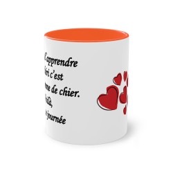 Mug je viens d'apprendre orange