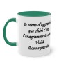 Mug je viens d'apprendre vert foncé