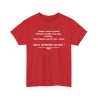 T-shirt rouge Jamais vous ne prenez l'initiative