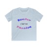 T-shirt enfant bleu ciel Bouder c'est ma passion