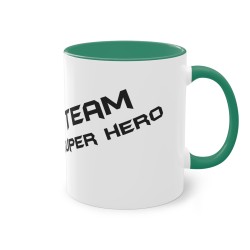 Mug Team Super hero IA Superman vert foncé