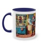 Mug Team Super hero IA Spiderman bleu foncé
