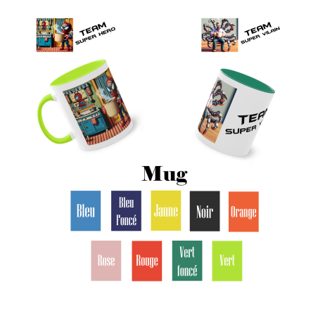 les différentes couleurs du pack
