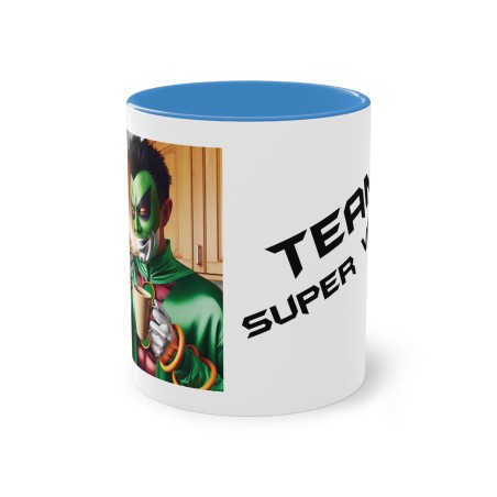 Mug Team Super Vilain IA Le Mandarin bleu ciel