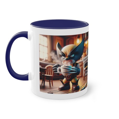 Mug Team Super hero IA Wolverine  bleu foncé