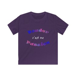 T-shirt enfant violet Bouder c'est ma passion