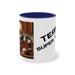 Mug Team Super Vilain IA Dents De Sabre bleu fonce