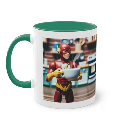 Mug Team Super hero IA Flash vert foncé