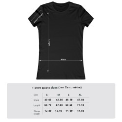 Gabarit taille T-shirt ajusté logo Bad Moms