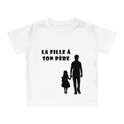 T-shirt BB blanc la fille à son père