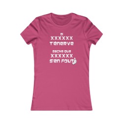 T-shirt ajusté femme si XXXX rose