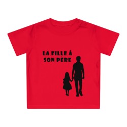 T-shirt BB rouge la fille à son père