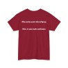 Tshirt unisexe mes potes sont alcooliques couleur rouge cardinal