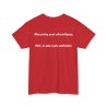 Tshirt unisexe mes potes sont alcooliques couleur rouge