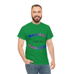 Homme avec T-shirt vert irlandais Bouder c'est ma passion