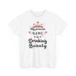 T-shirt My princess name blanc