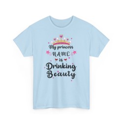 T-shirt My princess name bleu ciel