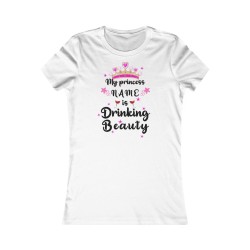 T-shirt Slim My princess name blanc